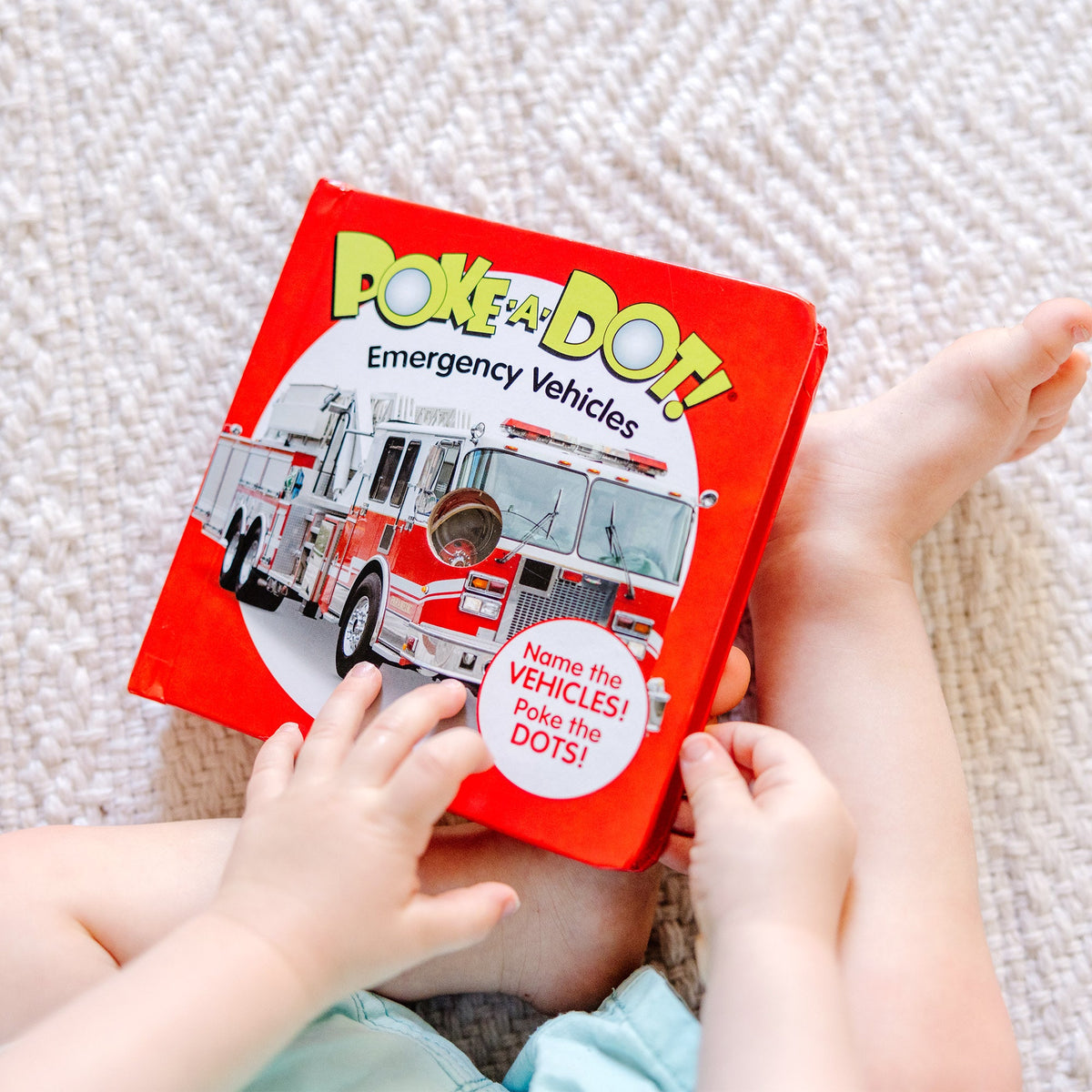 Educational Poke-a-Dot Emergency Vehicles Board Book