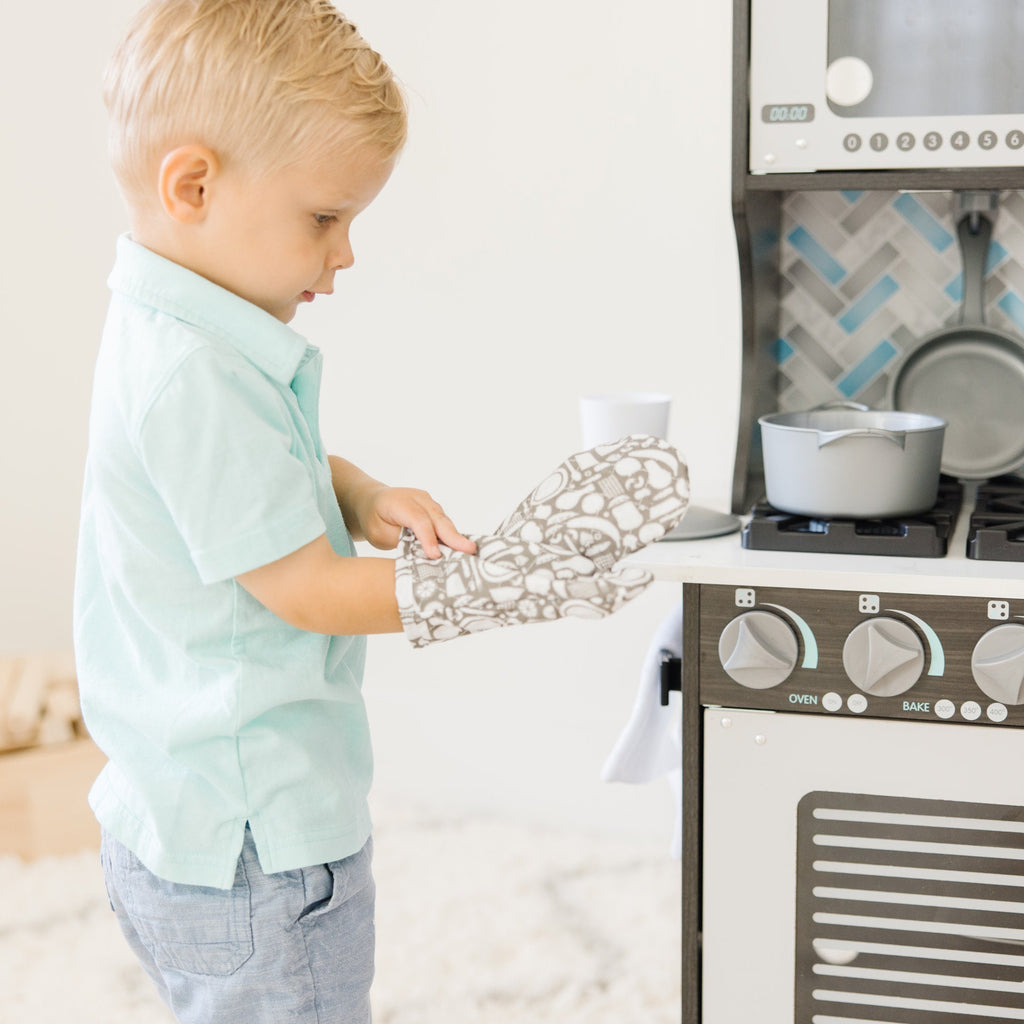 Educational Wooden Chefs Kitchen - Charcoal