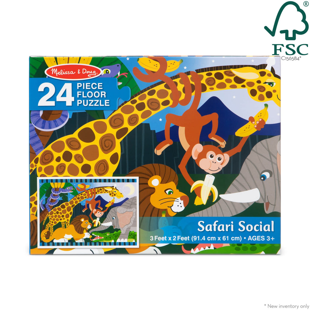 Educational Safari Social Floor Puzzle - 24 Pieces