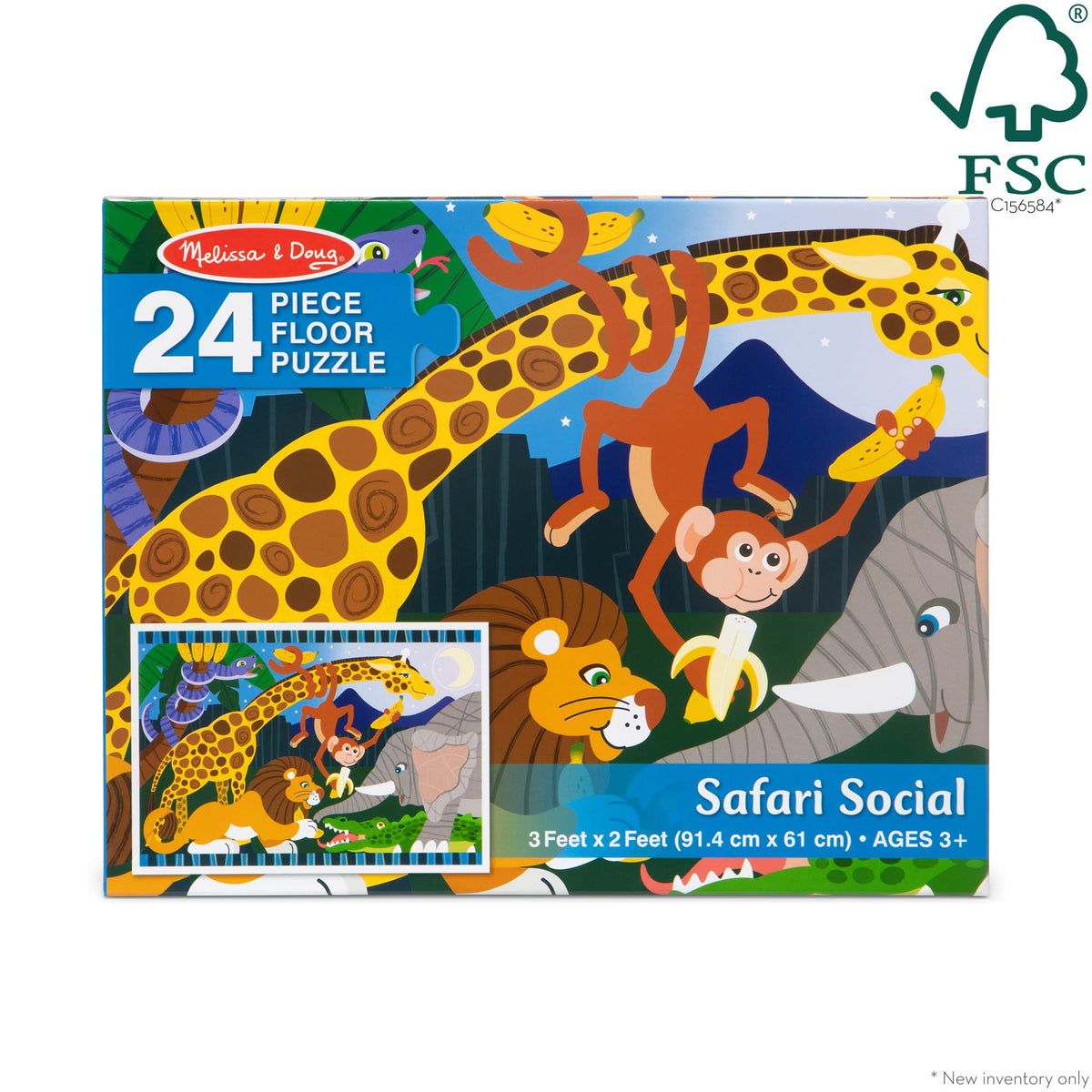 Educational Safari Social Floor Puzzle - 24 Pieces