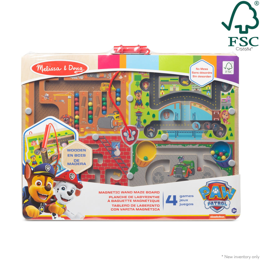 Educational PAW Patrol Wooden 4-in-1 Magnetic Wand Maze Board