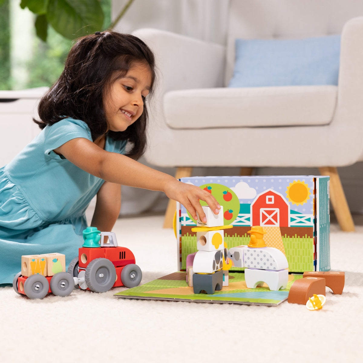Educational Blockables Play Sets Farm and Farm Friends 2-Pack Bundle