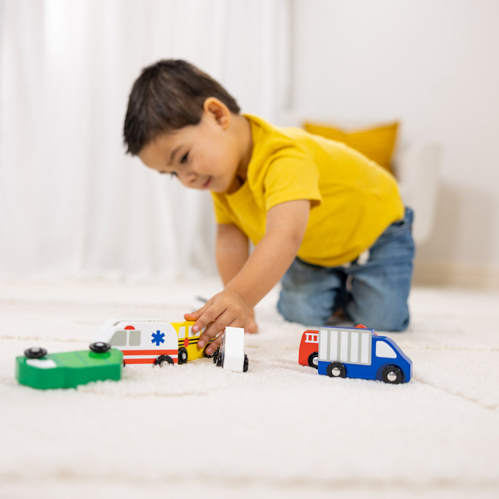 Educational Wooden Town Vehicles Set