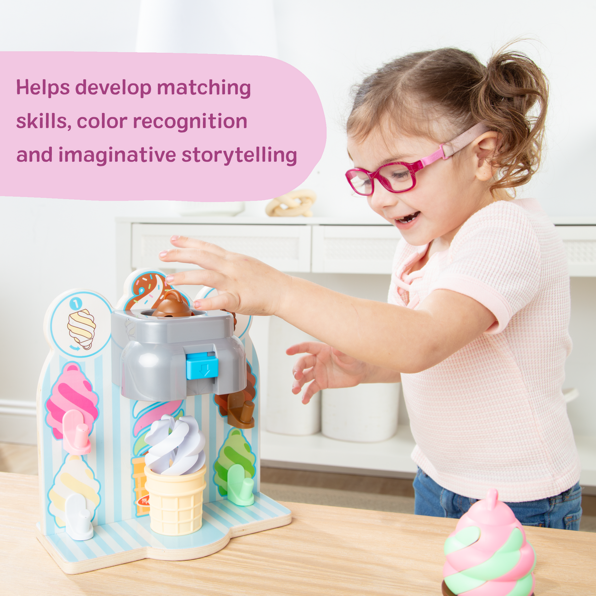 Educational Swirl and Serve Ice Cream Play Set