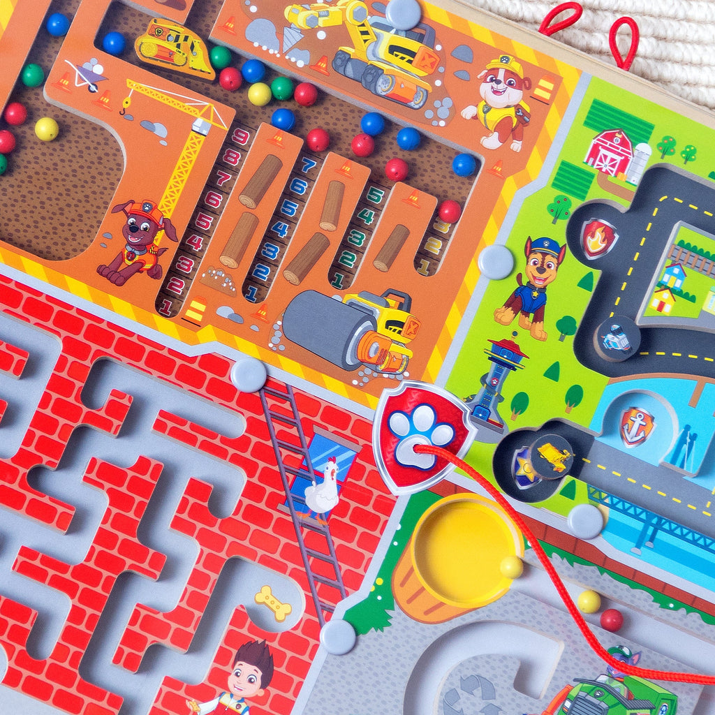 Educational PAW Patrol Wooden 4-in-1 Magnetic Wand Maze Board