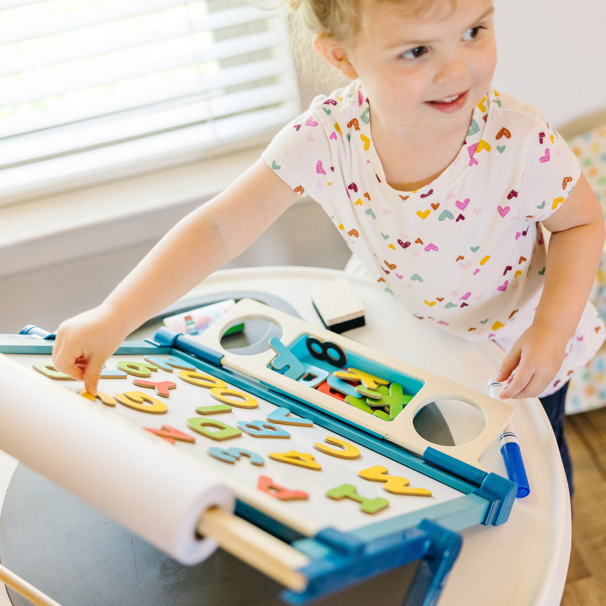Educational Double-Sided Magnetic Tabletop Easel