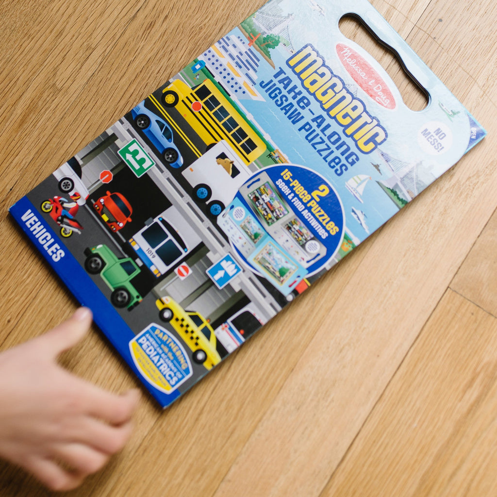 Educational Take-Along Magnetic Jigsaw Puzzles Vehicles