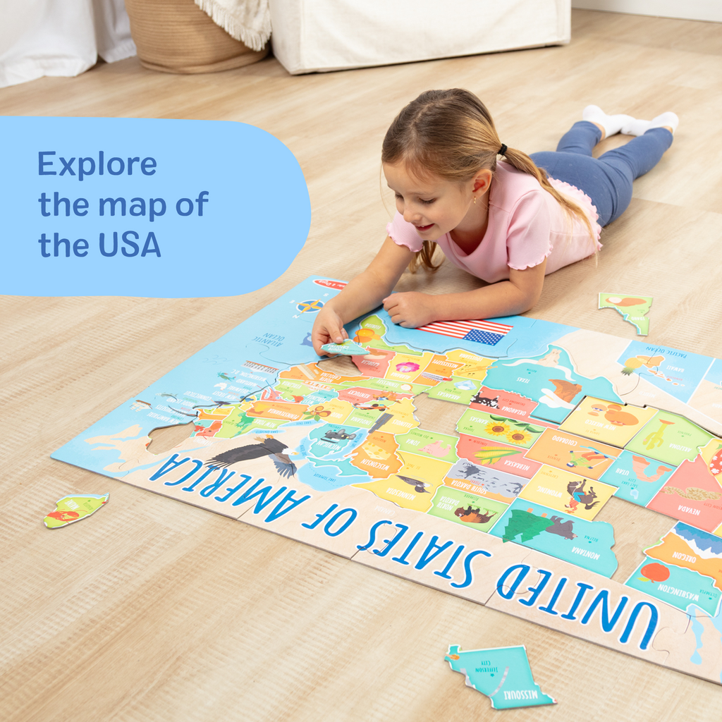 Educational Map Floor Puzzle - 51 Pieces
