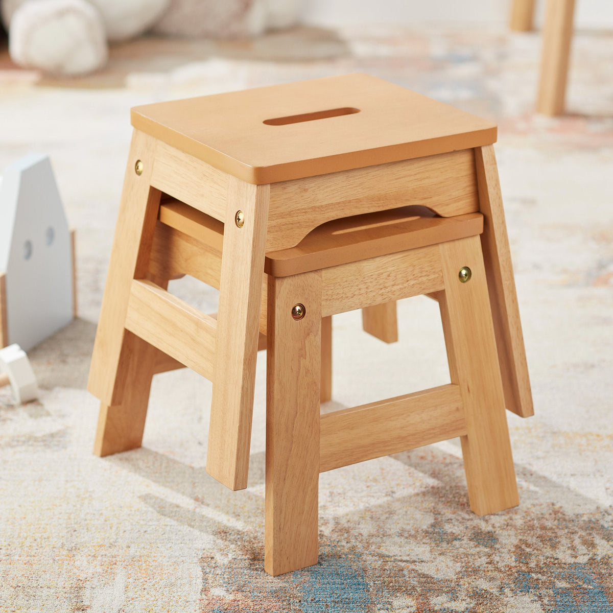 Educational Wooden Stools Set of 2