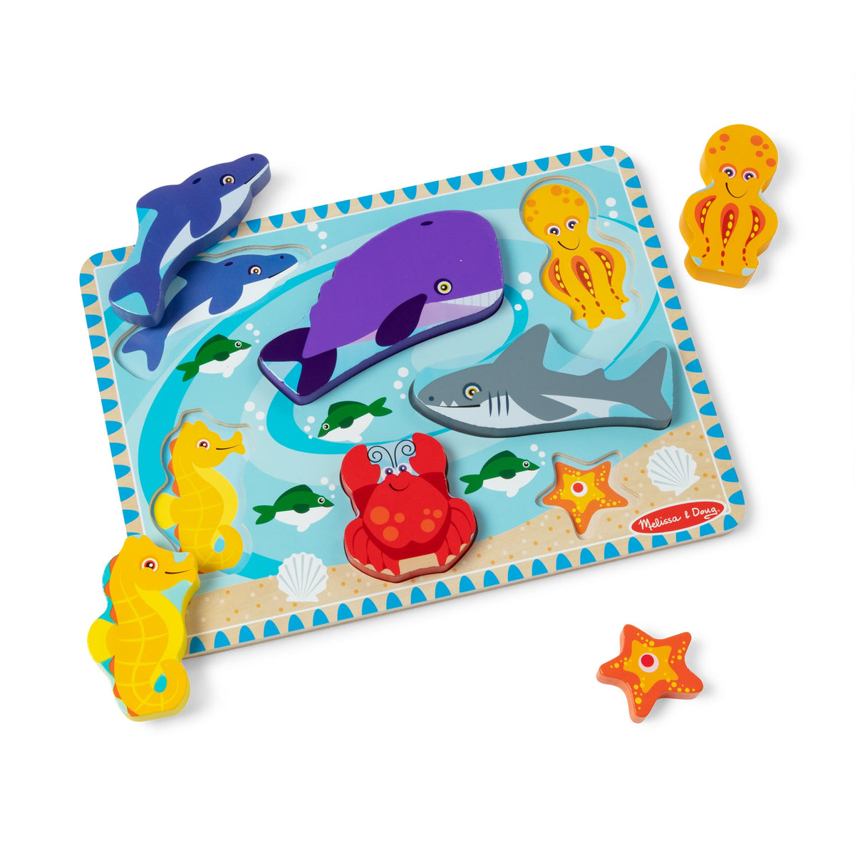 Educational Sea Creatures Chunky Puzzle - 7 Pieces