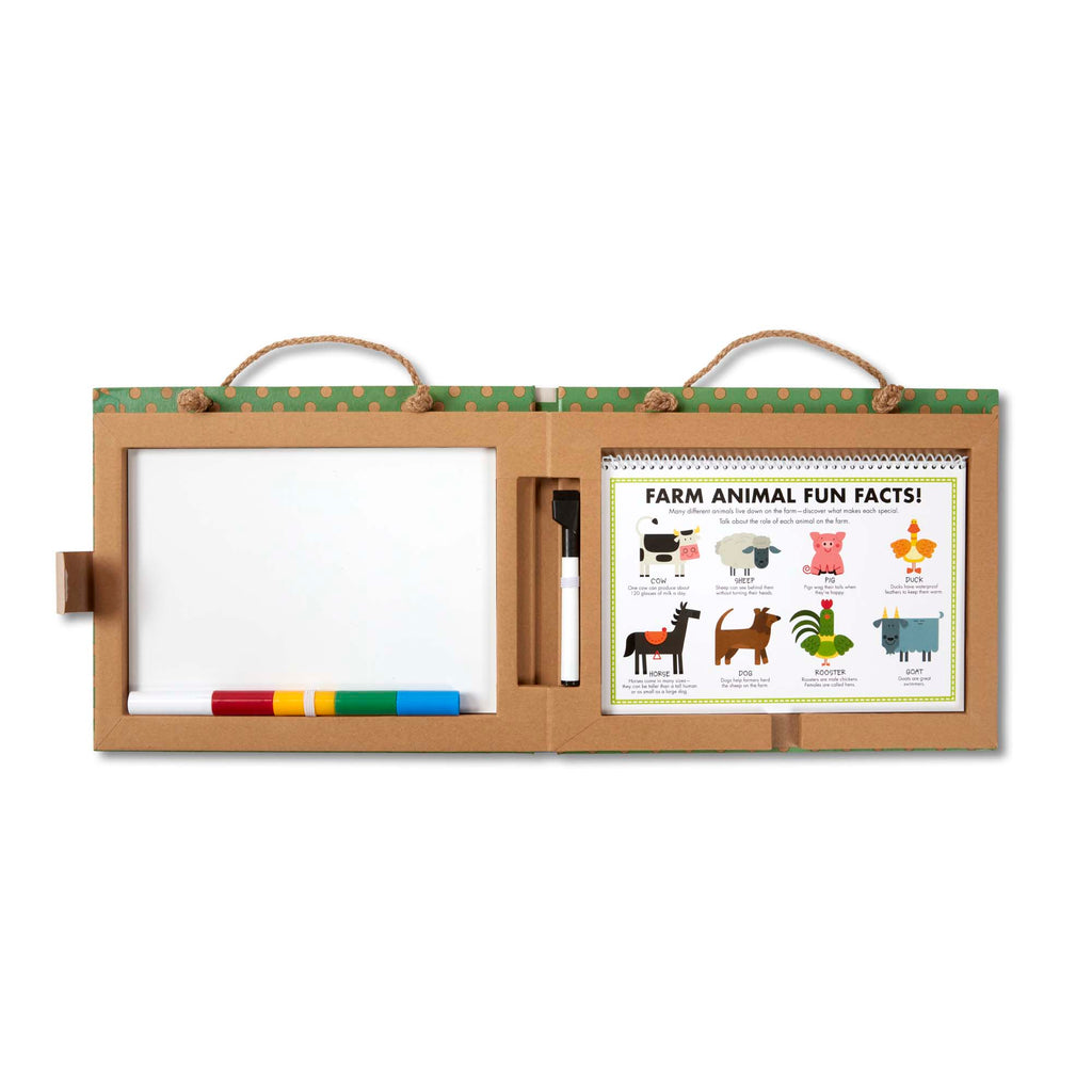 Educational Natural Play Play Draw Create Reusable Drawing & Magnet Kit Farm
