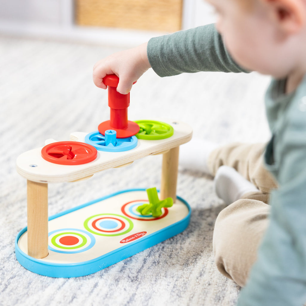 Educational Match & Push Spinning Tops