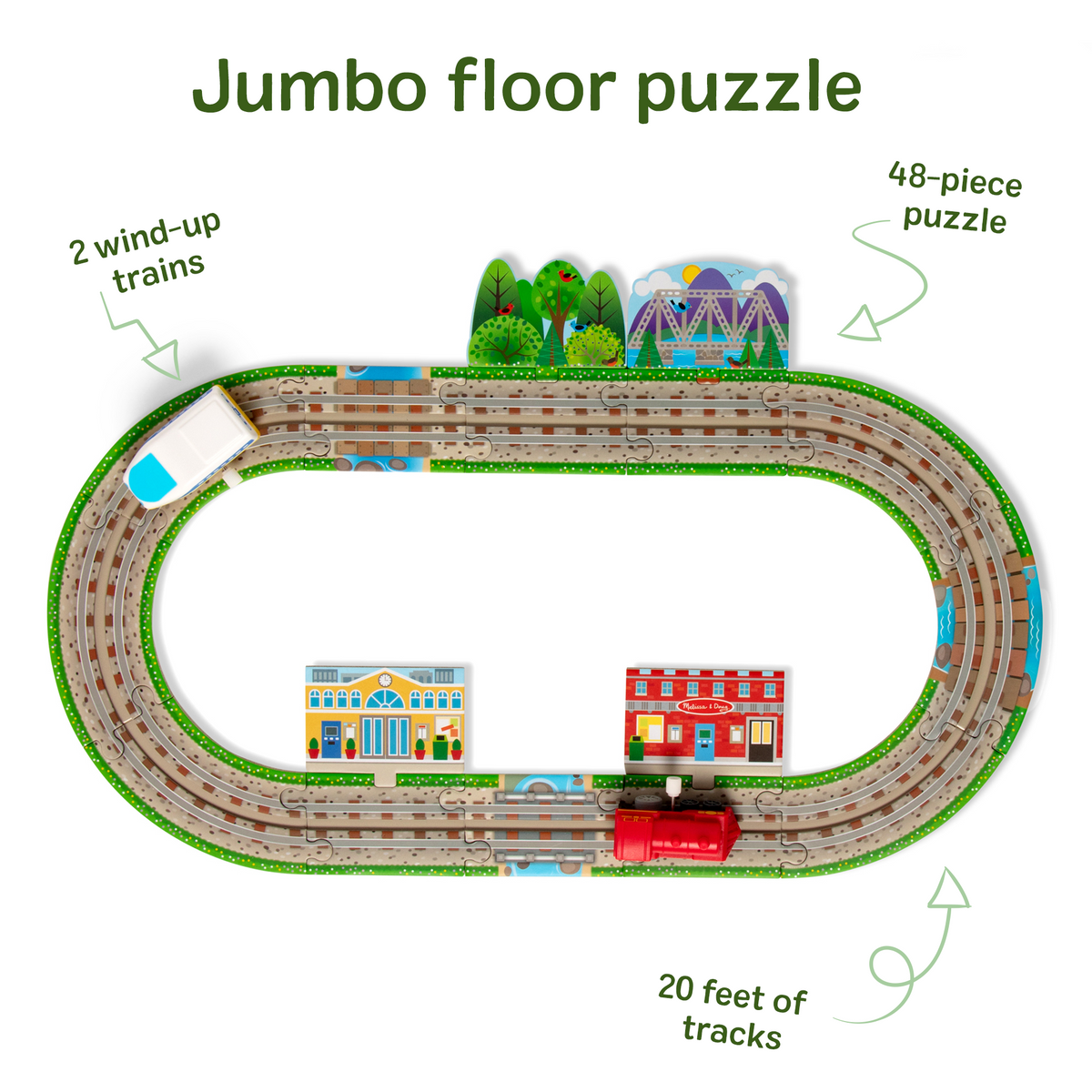 Educational Design Your Own Railroad Floor Puzzle