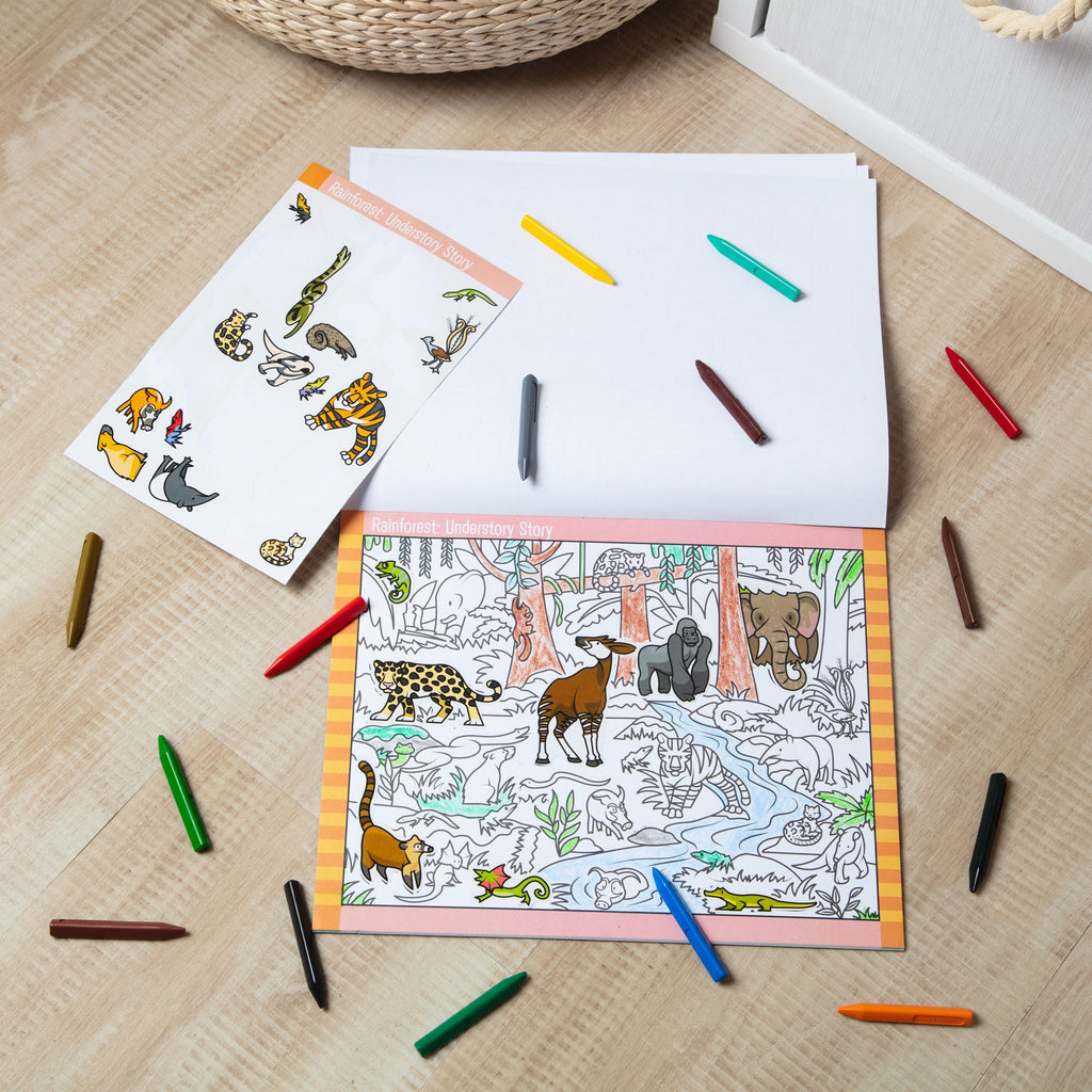 Educational Seek & Find Sticker Pad Animals