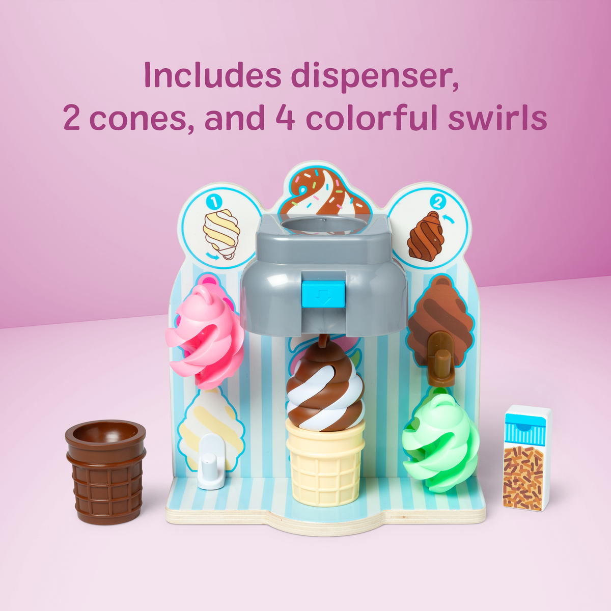 Educational Swirl and Serve Ice Cream Play Set