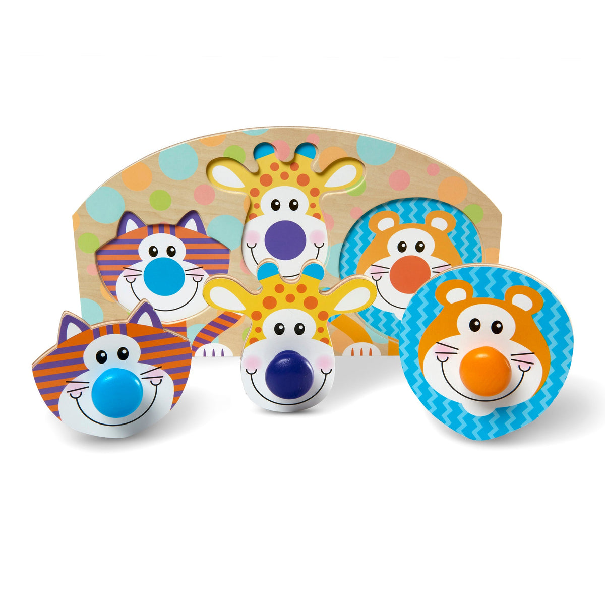 Educational Safari Jumbo Peg Puzzle - 3 Pieces