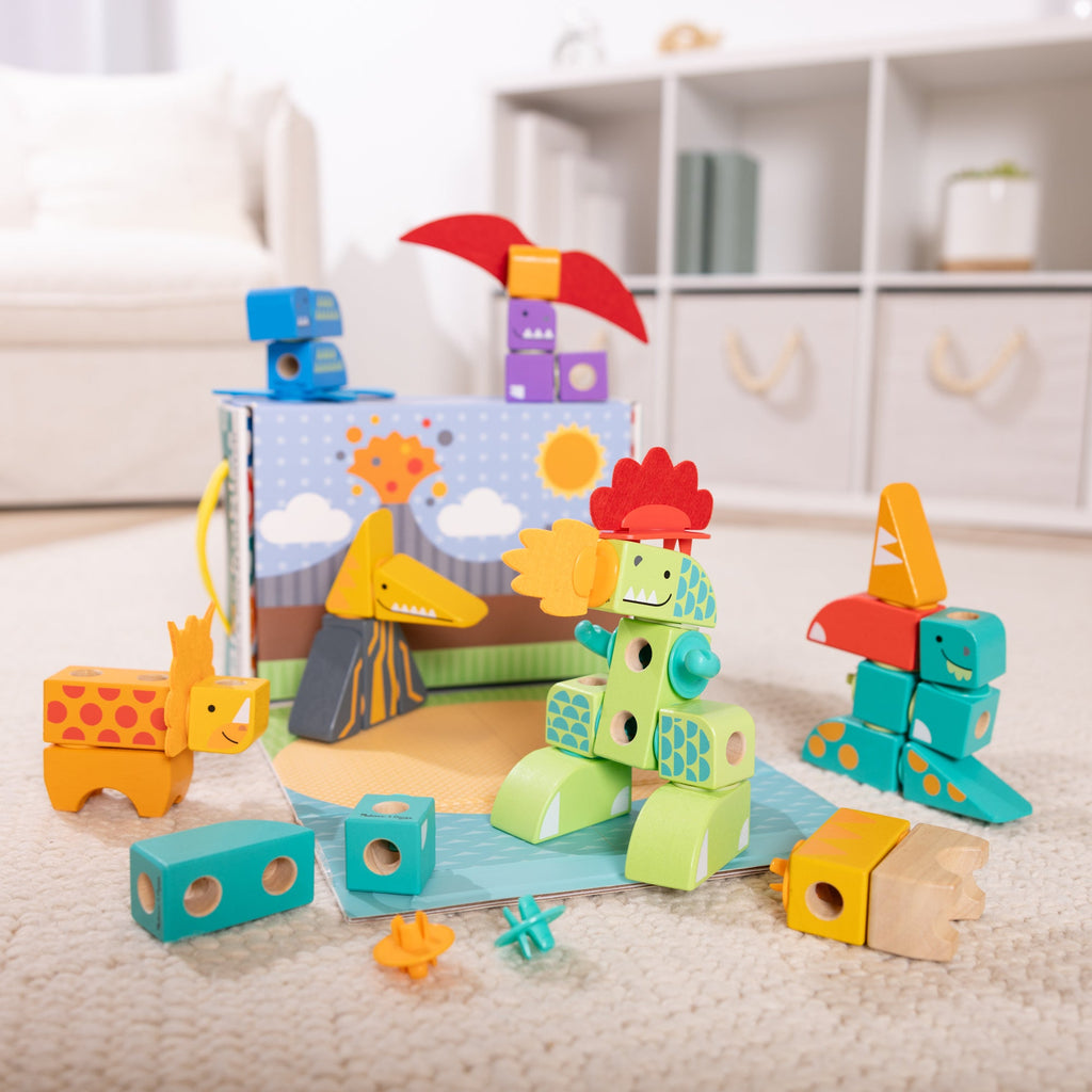 Educational Blockables Dinosaur Play Set