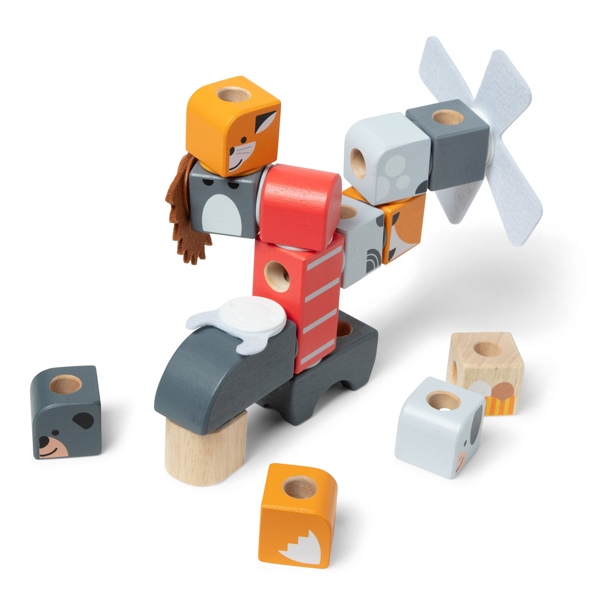 Educational Blockables Play Sets Farm Friends and Woodland Friends 2-Pack Bundle