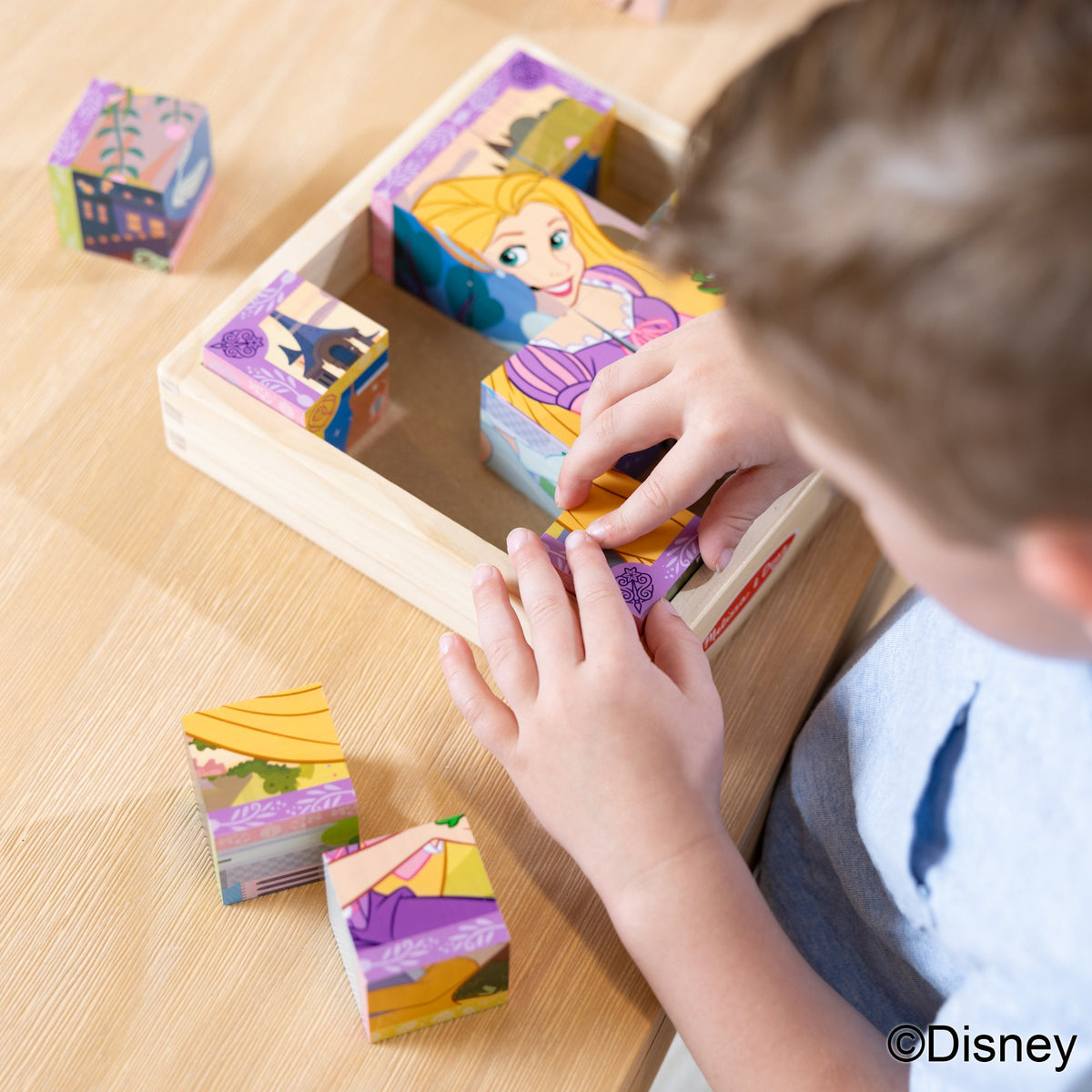 Educational Disney Princess Wooden Cube Puzzle