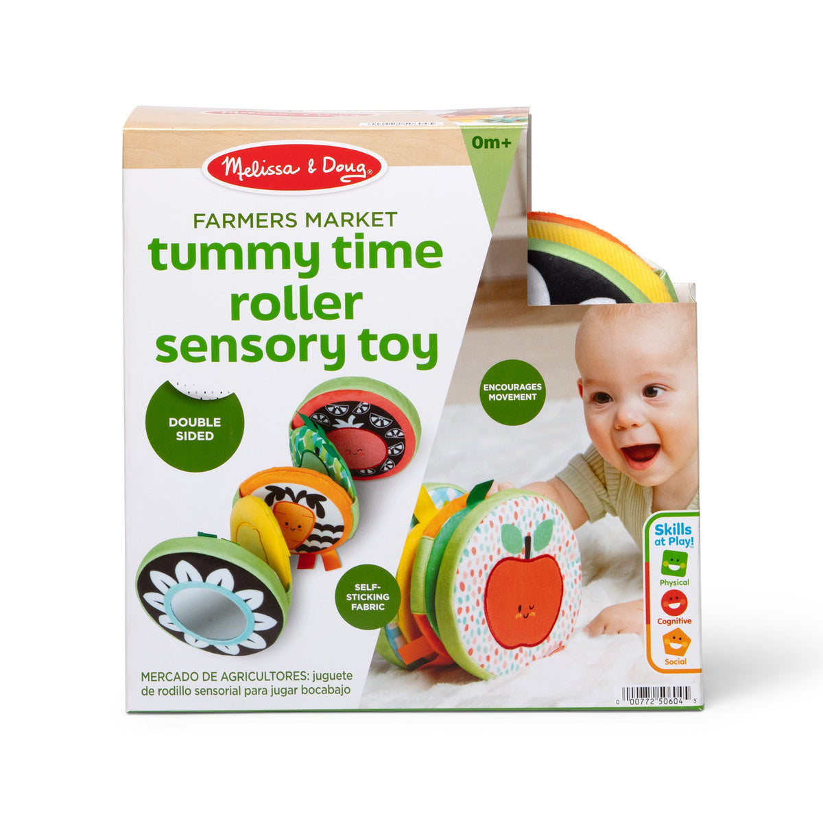 Educational Farmers Market Tummy Time Roller Toy
