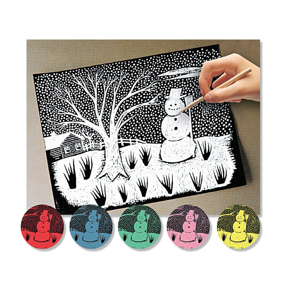 Educational Scratch Art Paper - Solid Color Assortment 60 sheets