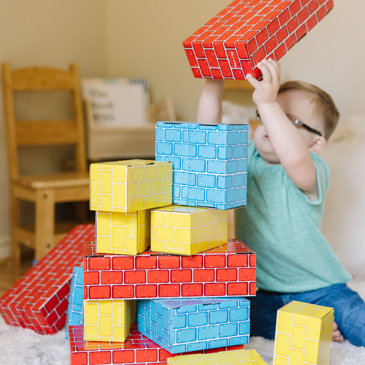 Educational Jumbo Cardboard Blocks - 24 Pieces