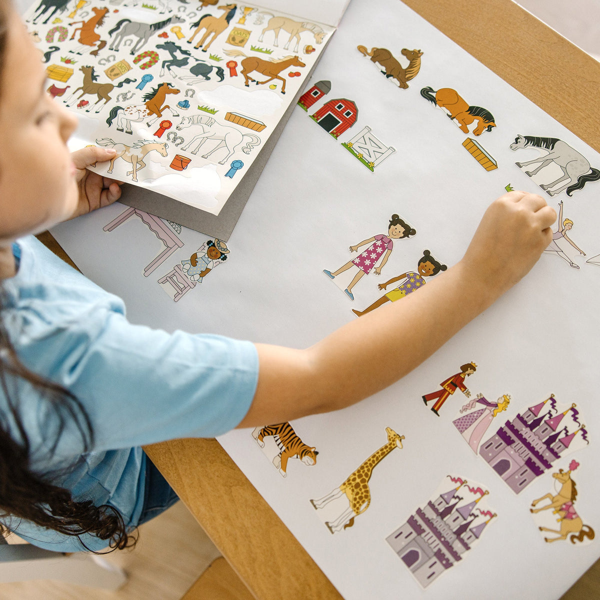 Educational Princess Fairy Animals & More Coloring and Sticker Pad Bundle