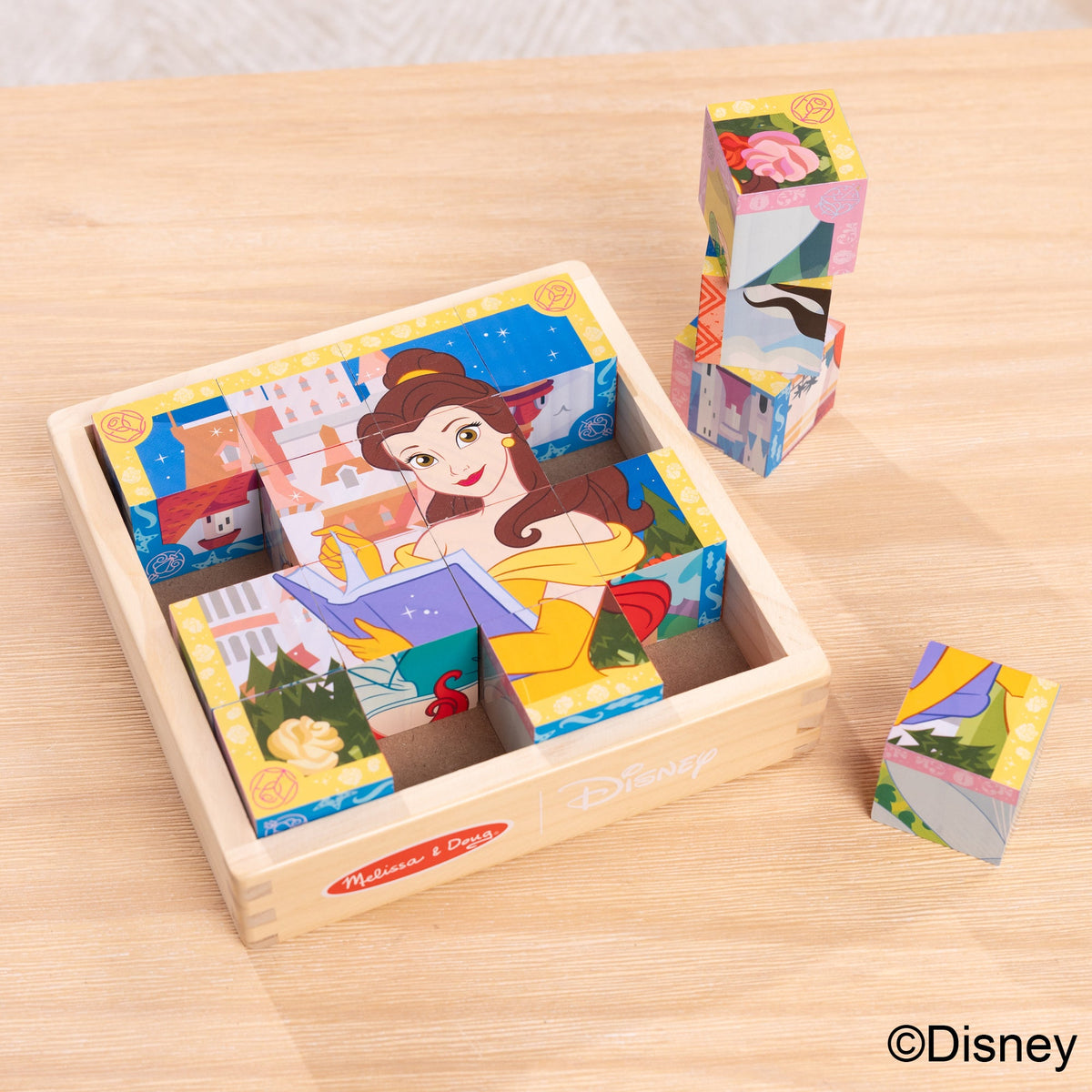 Educational Disney Princess Wooden Cube Puzzle
