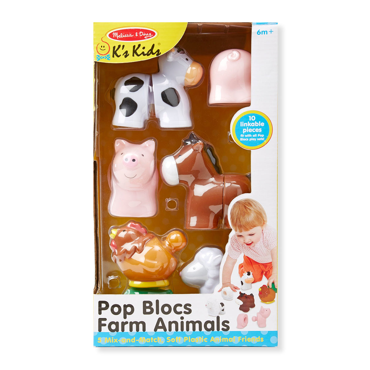 Educational Pop Blocks Farm Animals