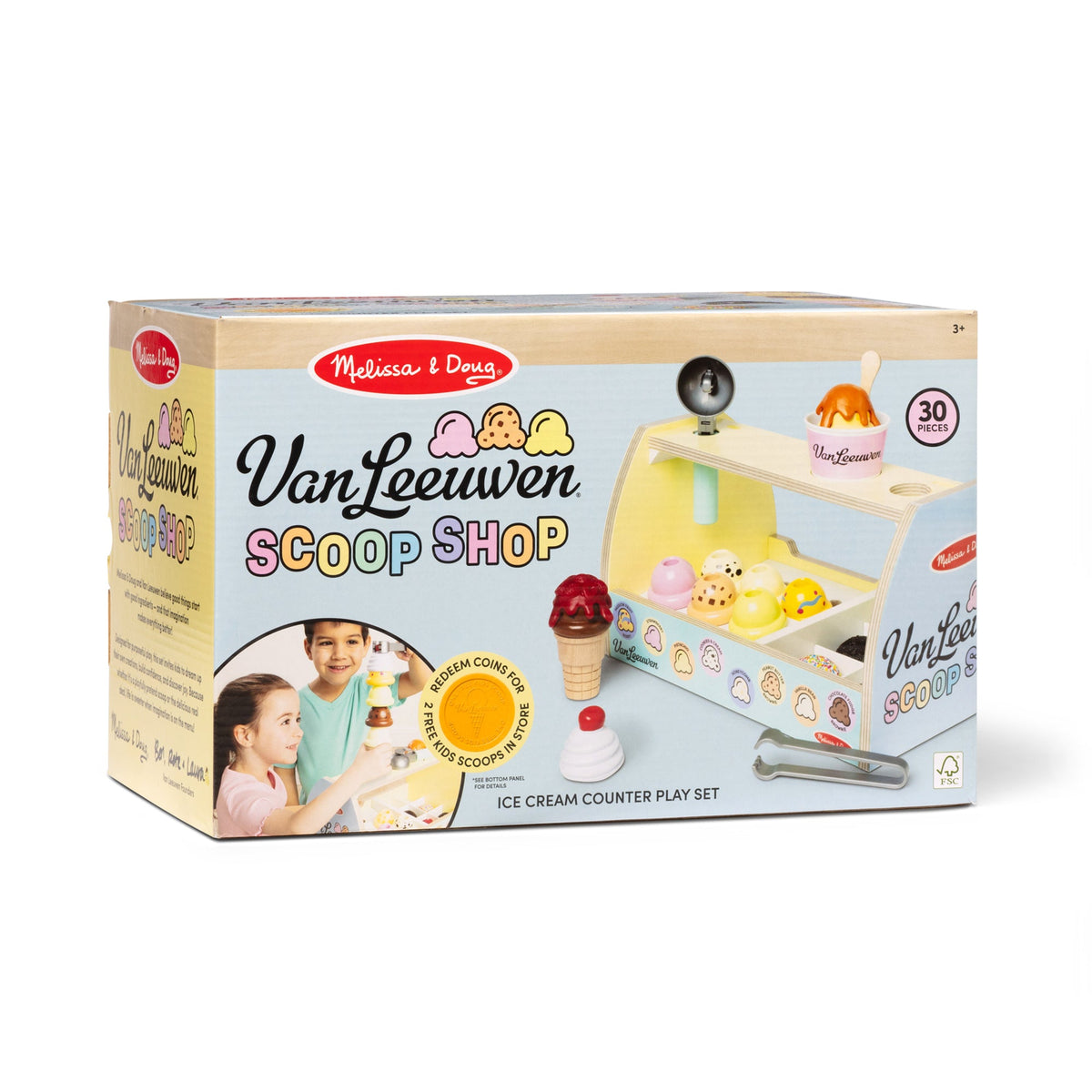 Educational Melissa & Doug x Van Leeuwen Wooden Ice Cream Counter