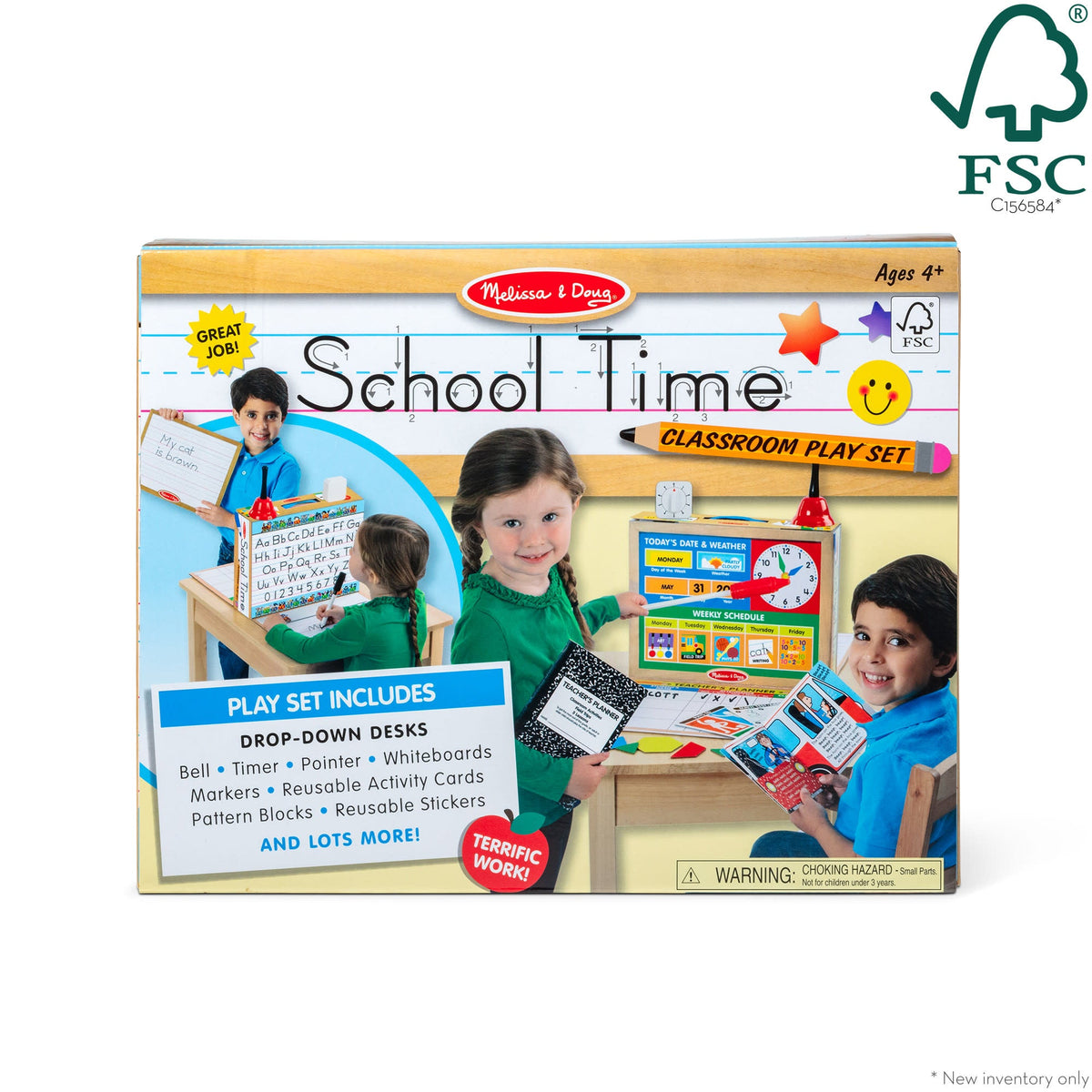 Educational School Time Classroom Play Set