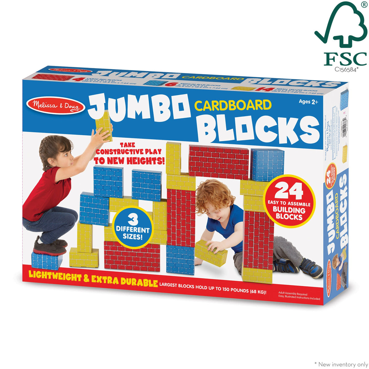 Educational Jumbo Cardboard Blocks - 24 Pieces