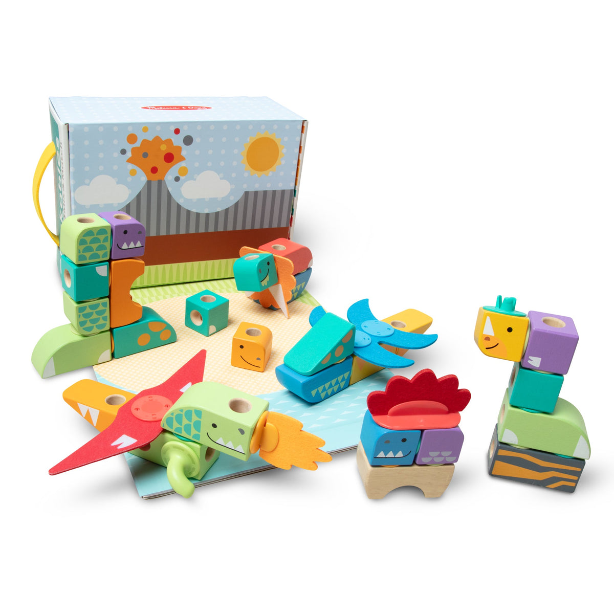 Educational Blockables Dinosaur Play Set