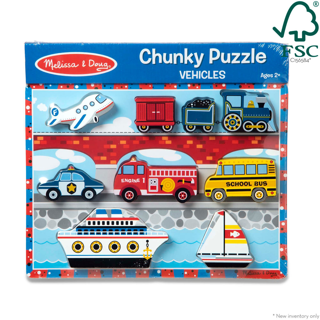 Educational Vehicles Chunky Puzzle - 9 Pieces