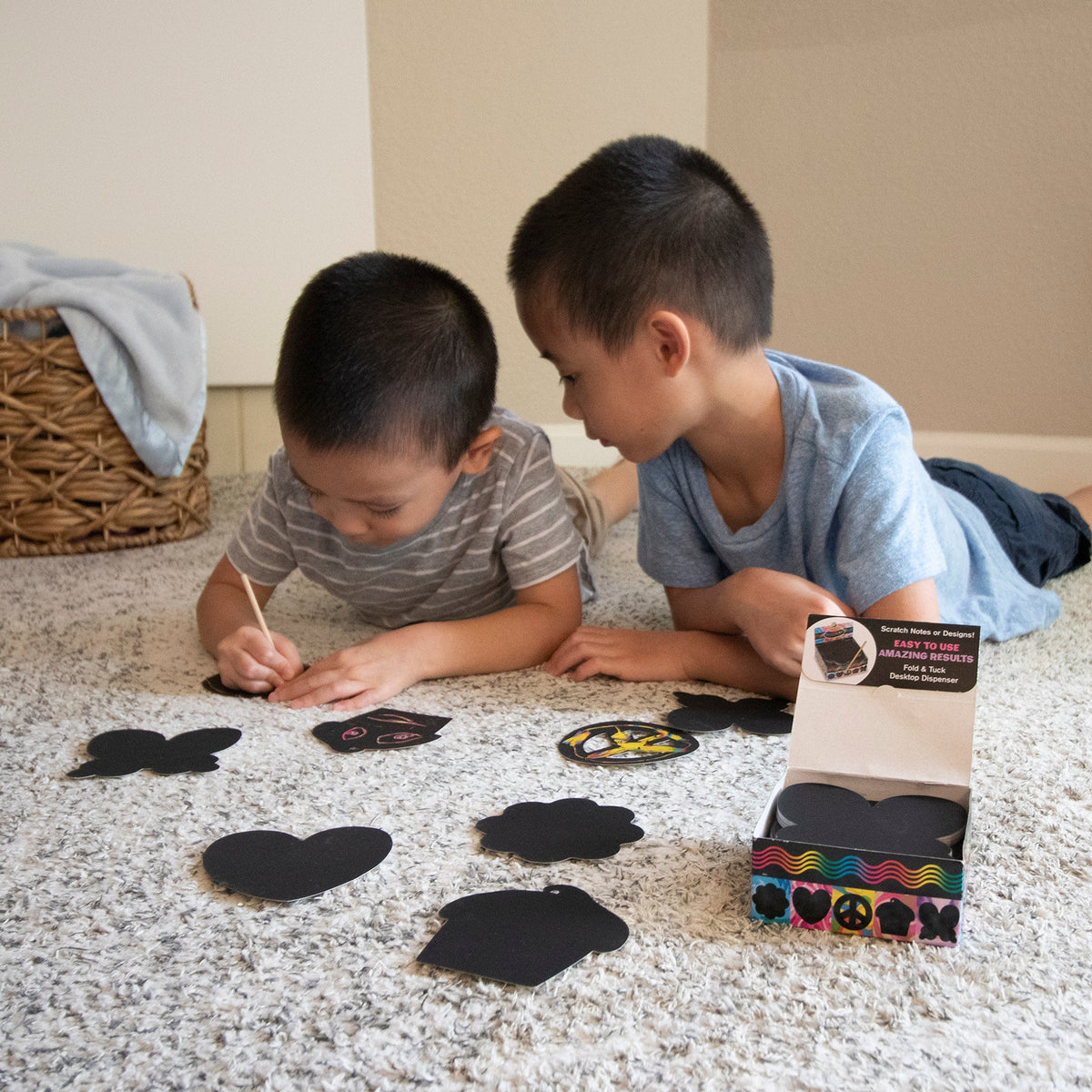 Educational Scratch Art Box of Friendship Notes