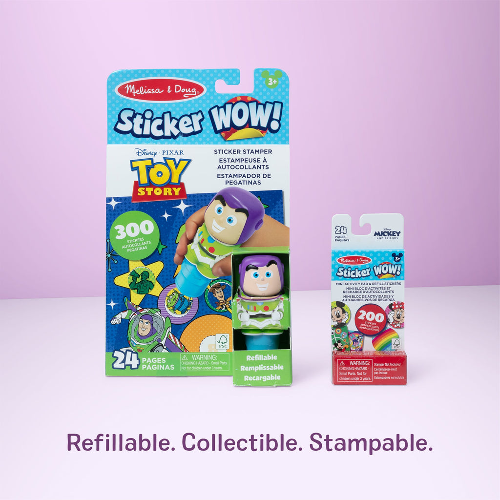 Educational Sticker WOW Disney Toy Story Buzz Lightyear Bundle Activity Pad & Sticker Stamper Mini Activity Pad and 200 Refill Stickers