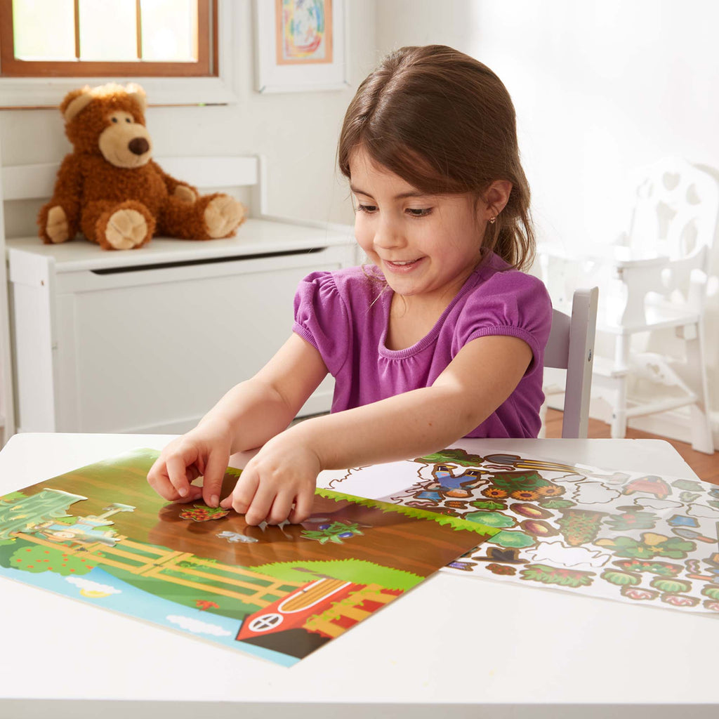 Educational Reusable Sticker Pad 3-Pack Jungle Farm Under the Sea