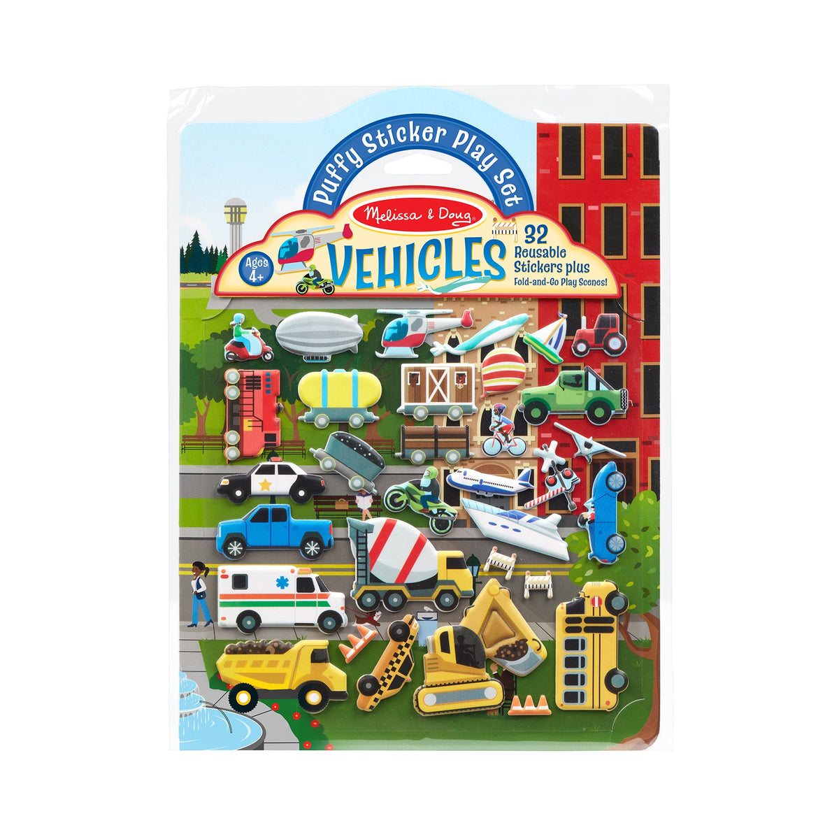 Educational Puffy Sticker Play Set - Vehicles