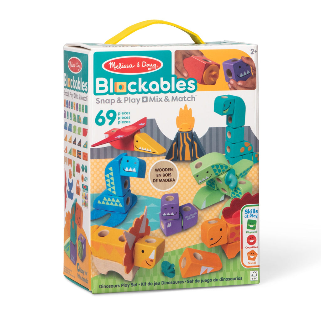 Educational Blockables Dinosaur Play Set