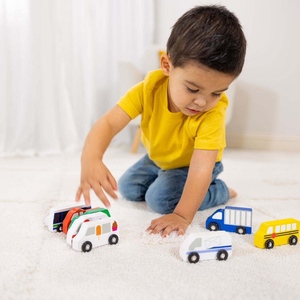 Educational Wooden Town Vehicles Set