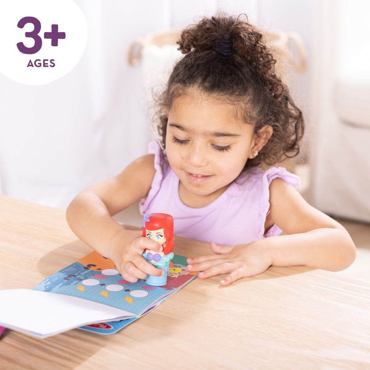 Educational Sticker WOW Disney Ariel Bundle Activity Pad & Sticker Stamper Mini Activity Pad and 200 Refill Stickers