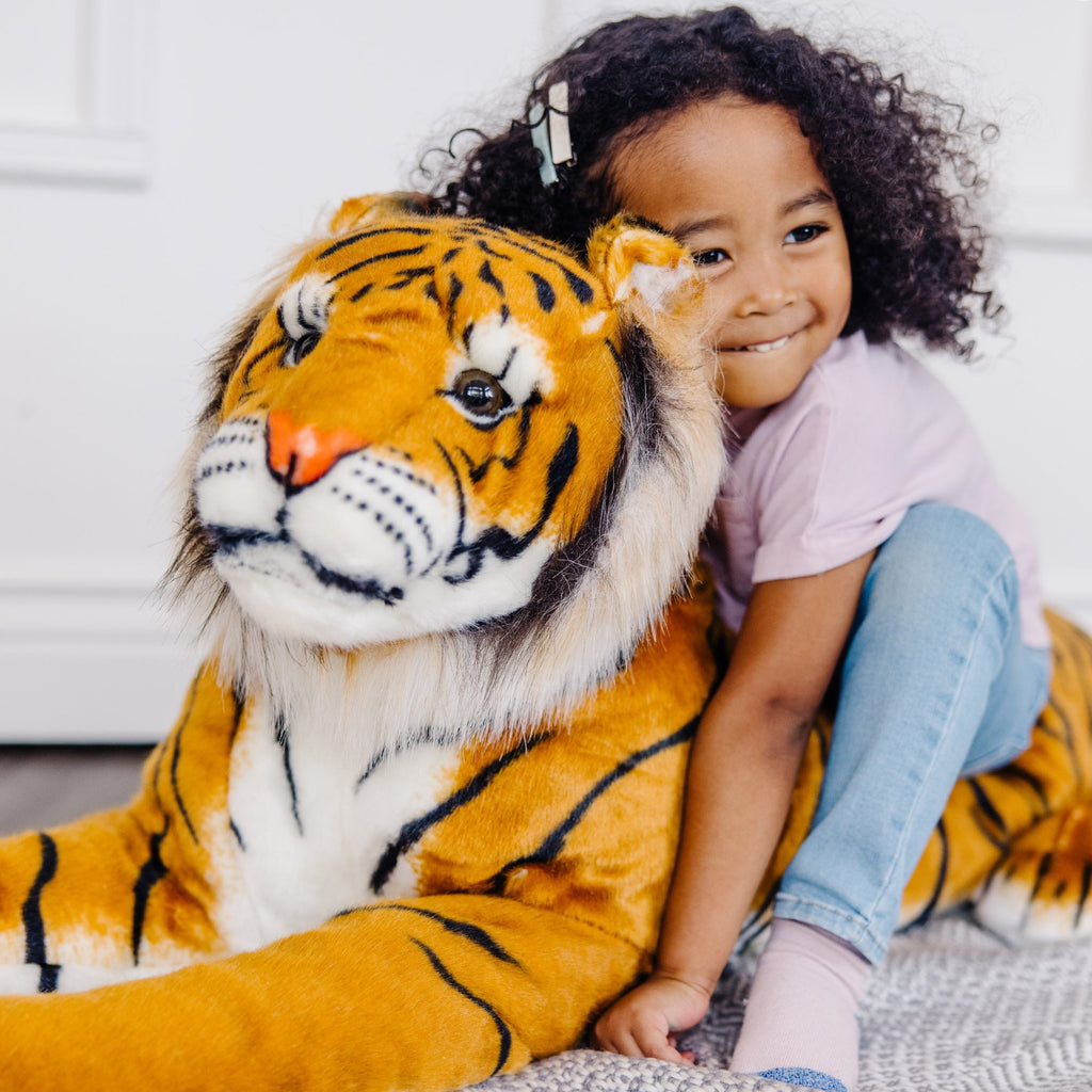 Educational Tiger Lifelike Plush Stuffed Animal