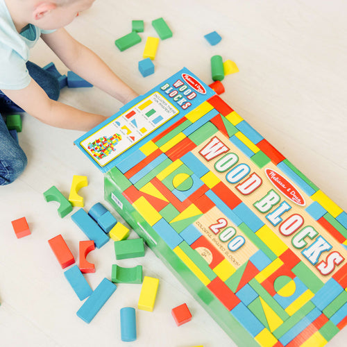Educational 200 Piece Wood Blocks Set
