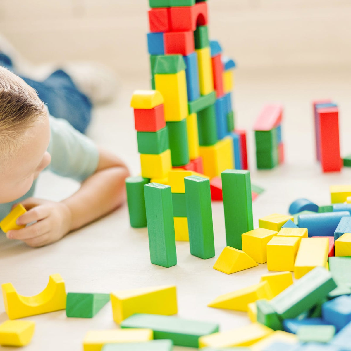 Educational 200 Piece Wood Blocks Set