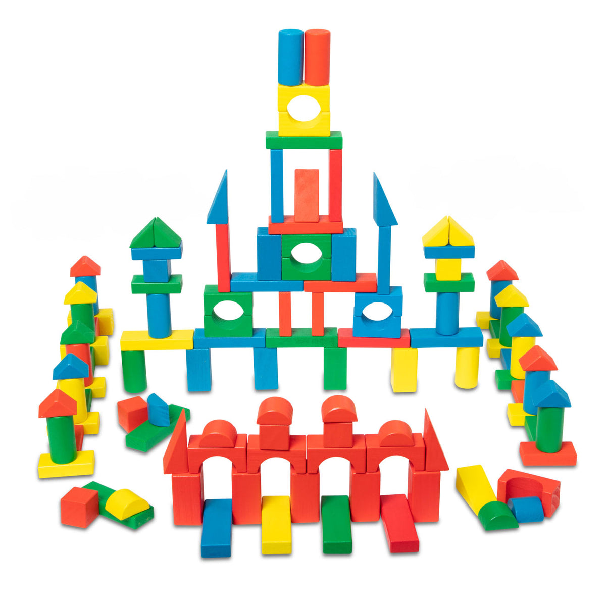 Educational 200 Piece Wood Blocks Set