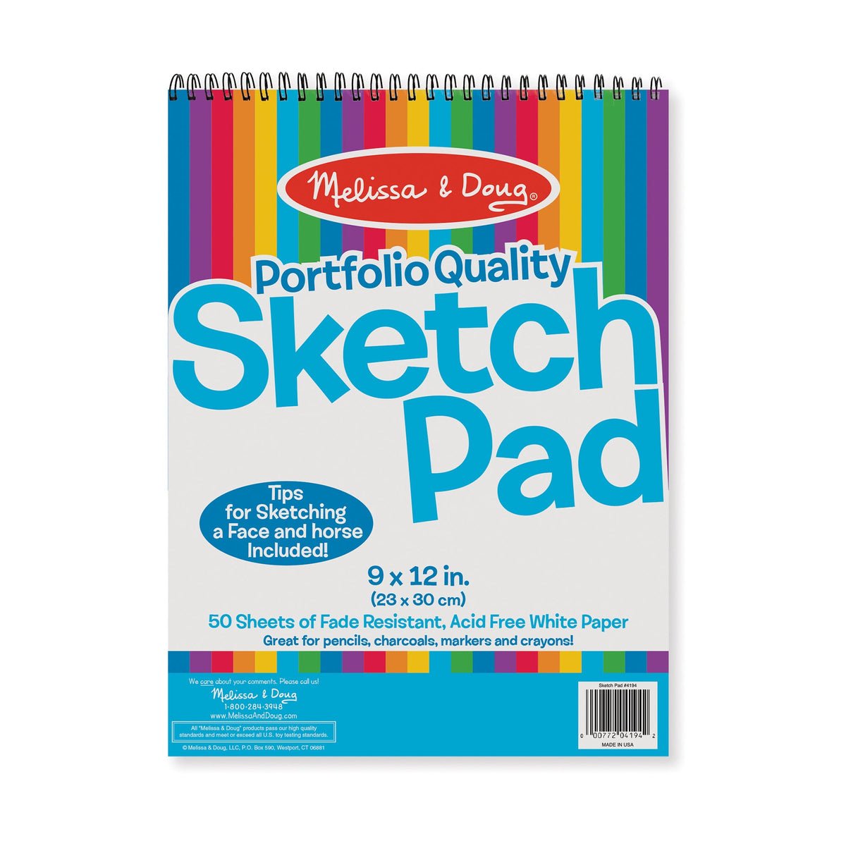 Educational Sketch Pad 9x12