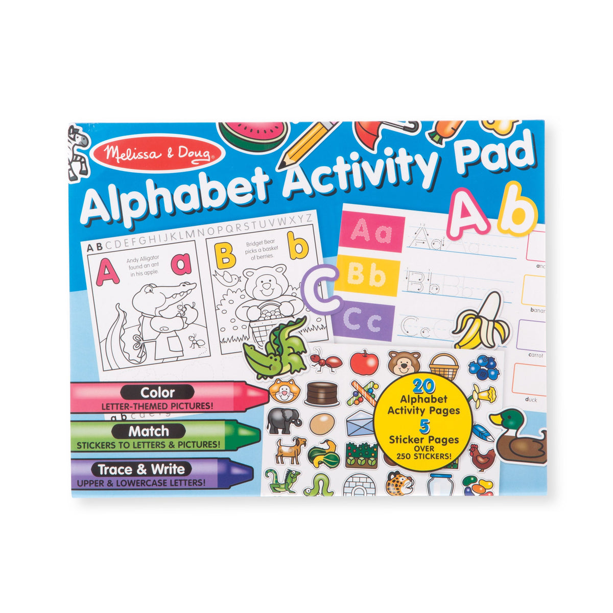 Educational Alphabet Activity Sticker Pad