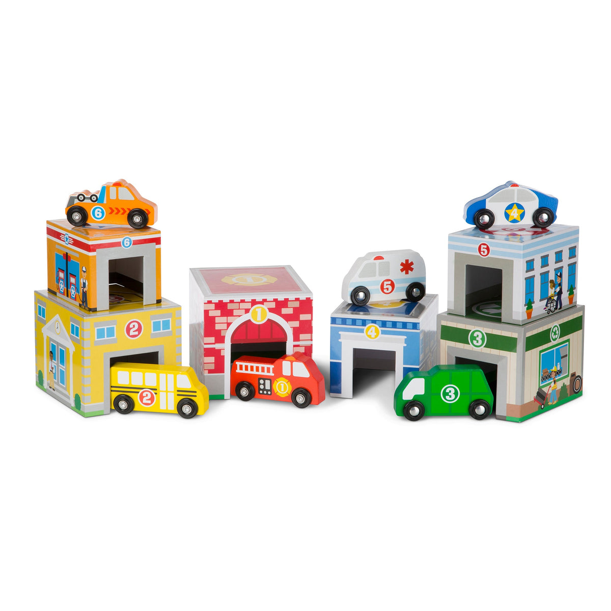 Educational Nesting & Sorting Buildings & Vehicles