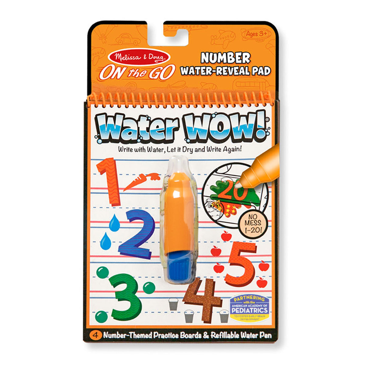 Educational Water Wow Water-Reveal Activity Pad - Numbers