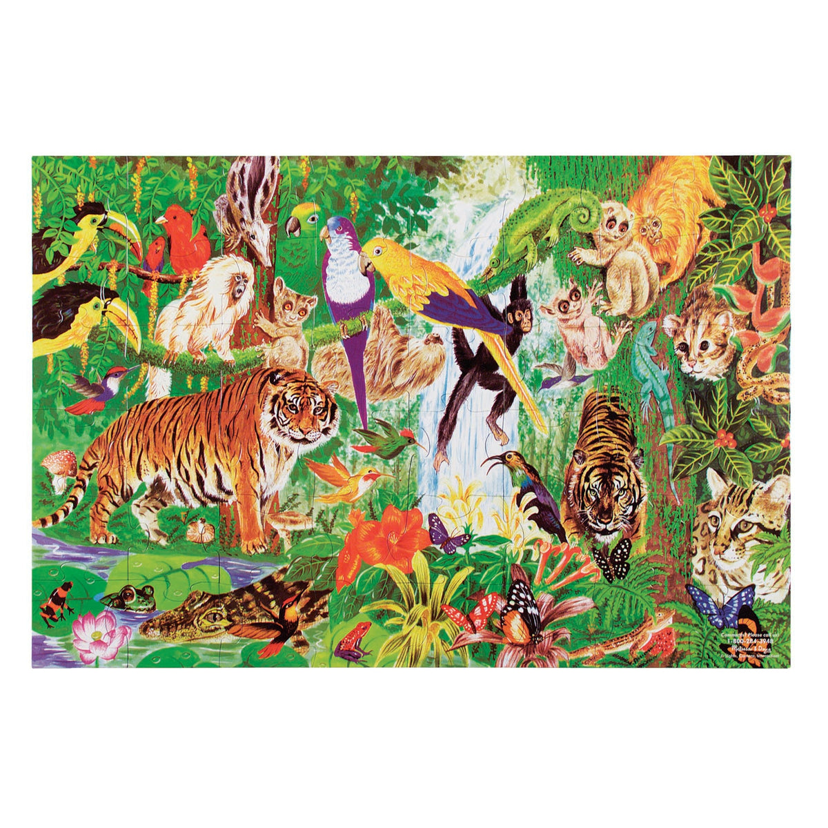 Educational Rainforest Floor Puzzle - 48 Pieces